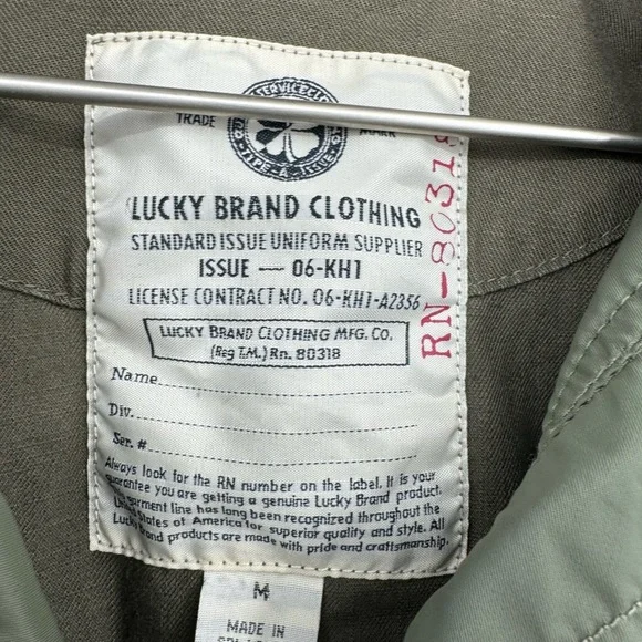 Lucky Brand Military Utility Jacket Olive Green Size Medium - Picture 7 of 9
